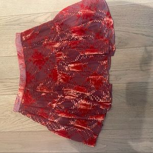 Women’s Urban Outfitters orange skirt with velvet detailing